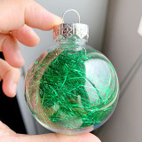 Merry Christmas 6 Pieces 6cm Transparent Stars Christmas Tree Ornaments Hanging Balls Decoration