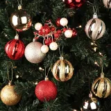 Merry Christmas 36 Pieces 6cm Colorful Christmas Hanging Ornaments Balls Decoration