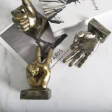 Home OK and Thumbs Up Gesture Ornament Desktop Craft Ornament Figure Statue