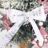 Merry Christmas Santa Claus Streamer Gift Wrapping Satin Ribbon Christmas Party Decoration