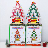 Christmas Santa and Snowman with Gift Box Music Box Christmas Ornament Decor