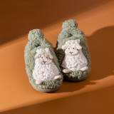 Toddler Kids Cartoon Cute Sheep Cotton Winter Warm Home Non-slip Lamb Shoes