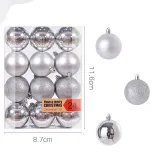 Merry Christmas 24 Pieces 4cm Christmas Tree Ornaments Hanging Balls Decoration