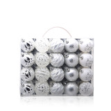 Merry Christmas 20 Pieces Hollow Out and Matte Christmas Tree Ornaments Hanging Balls Decoration