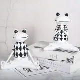 Home Yoga Frog Ornament Desktop Craft Ornament Figure Statue