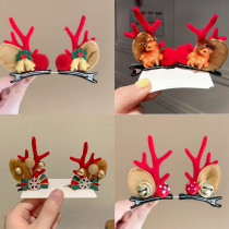 Merry Christmas 4 Pieces Pine Cones and Antlers Headband Christmas Gift Decoration
