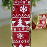 Merry Christmas 5 Rolls 2m Metallic Ribbon Christmas Party Decoration