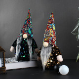 Halloween Christmas Handwork Black Sequins Gnome Dolls Christmas Ornament