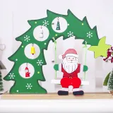 Christmas Wooden Snowman Calendar Christmas Home Ornament Decoration