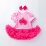 Superman Star Blue Red Pink Tutu Dress With Headdress Two Piece Set