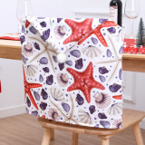 Christmas Plaid Merry Christmas and Santa Claus Gift Box Woven Chair Covers Christmas Home Decor