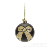 Merry Christmas 6 Pieces 6cm 2022 Golden Christmas Tree Ornaments Hanging Balls Decoration