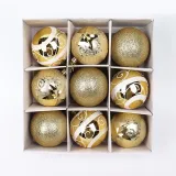 Merry Christmas 12 Pieces 6cm Painted and Matte Christmas Tree Ornaments Hanging Balls Decoration