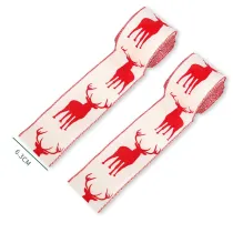 Merry Christmas Plaid Linen Ribbon Christmas Tree Christmas Party Decoration