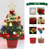 Christmas LED Light Up Xmas Tree with Snowflake and Balls Accessories Christmas Home Decoration