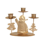 Christmas Retro Santa Claus Candlesticks Crafts Christmas Home Ornament Decoration