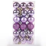 Merry Christmas 36 Pieces 4cm Frosted and Matte Christmas Tree Ornaments Hanging Balls Decoration