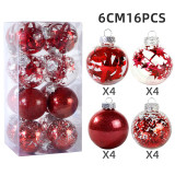 Merry Christmas 16 Pieces 6cm Xmas Tree Ornaments Hanging Balls Decoration