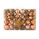 Merry Christmas 100 Pieces Painted Xmas Ball and Stars Christmas Party Home Decoration