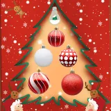 Merry Christmas 30 Pieces 6cm Red Painted Christmas Hanging Ornaments Balls Decoration