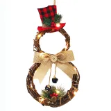 Christmas LED Light Up Branches Triangle Wreath Christmas Ornament Decoration