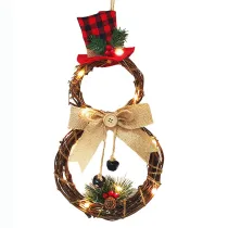 Christmas LED Light Up Branches Triangle Wreath Christmas Ornament Decoration