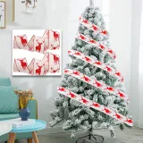 Merry Christmas Plaid Linen Ribbon Christmas Tree Christmas Party Decoration