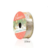 Merry Christmas Santa Claus Streamer Gift Wrapping Satin Ribbon Christmas Party Decoration