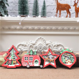 Christmas 4 Pieces Santa Claus and Christmas Bus Ornament Decoration
