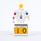 Christmas Wooden Snowman Calendar Christmas Home Ornament Decoration