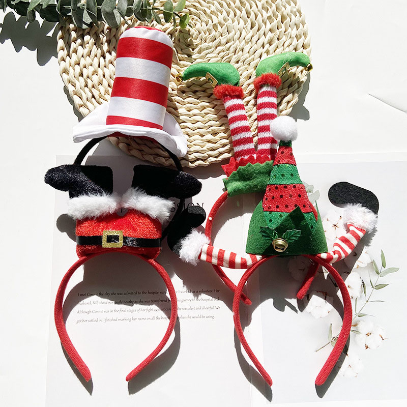 Merry Christmas Elf and Santa Headband Christmas Gift