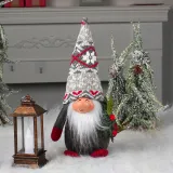 Christmas Gnome Dolls Handmade Kintted Snowflake Hat Christmas Ornament