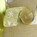 Merry Christmas 5 Rolls 2m Metallic Ribbon Christmas Party Decoration