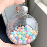 Merry Christmas 6 Pieces 6cm Transparent Stars Christmas Tree Ornaments Hanging Balls Decoration