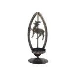 Christmas Artificial Crafts Jingle Bell and Reindeer Candlestick Christmas Home Ornament Decoration