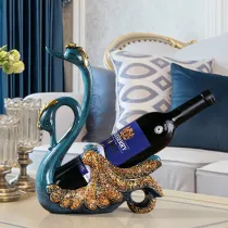 Home Ornament Swan Wine Bottle Holder Craft Ornament Figure Statue
