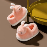 Toddler Kids Cartoon Bunny Cotton Winter Warm Home Non-slip Rabbit Shoes