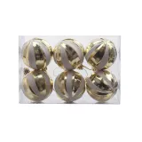 Merry Christmas 6 Pieces 6cm Matte and Frosted Christmas Balls Home Party Decoration