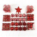 Merry Christmas 100 Pieces Painted Xmas Ball and Stars Christmas Party Home Decoration