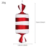 Merry Christmas 16CM PVC Painted Candy Christmas Tree Ornament Decoration