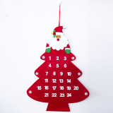 Christmas Santa Claus and House Felt Calendar Christmas Ornament Decor