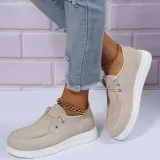 Women Low-top Platform Sneaker Shoes One Pedal Shoes