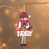 Christmas 4 Pieces Santa Claus and Deer Christmas Letter Ornament Decoration