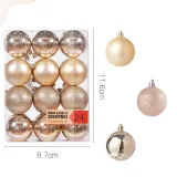 Merry Christmas 24 Pieces 4cm Christmas Tree Ornaments Hanging Balls Decoration