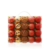 Merry Christmas 20 Pieces Hollow Out and Matte Christmas Tree Ornaments Hanging Balls Decoration