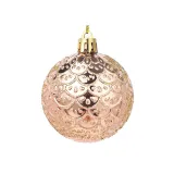 Merry Christmas 12 Pieces 6cm Flower Painted Matte Christmas Tree Ornaments Hanging Balls Decoration