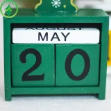Christmas Wooden Snowman Calendar Christmas Home Ornament Decoration