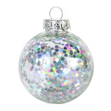 Merry Christmas 6 Pieces 6cm Xmas Tree Ornaments Hanging Transparent Balls Christmas Decoration