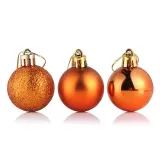 Merry Christmas 24 Pieces 8cm Frosted and Matte Christmas Tree Ornaments Hanging Balls Decoration