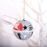Merry Christmas Santa Claus Painted Bell Christmas Ornament Decoration